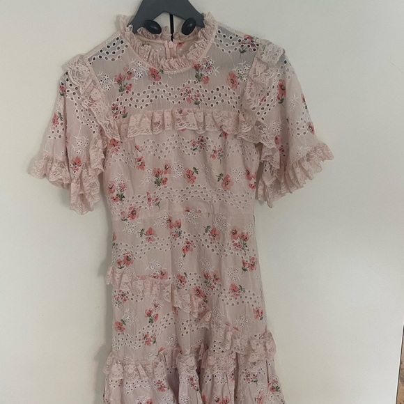 🩷 Needle & Thread Luxury Dress Desert Rose Lace mini - rose pink powder - Picture 3 of 15